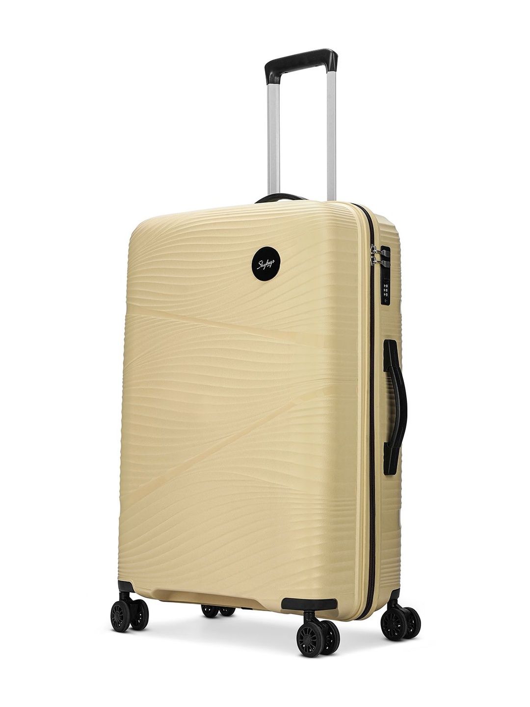 Skybags Unisex Swirl Beige Check-in Large Hard Luggage 75 cm Trolley Bag with 8-Wheels-picture-18