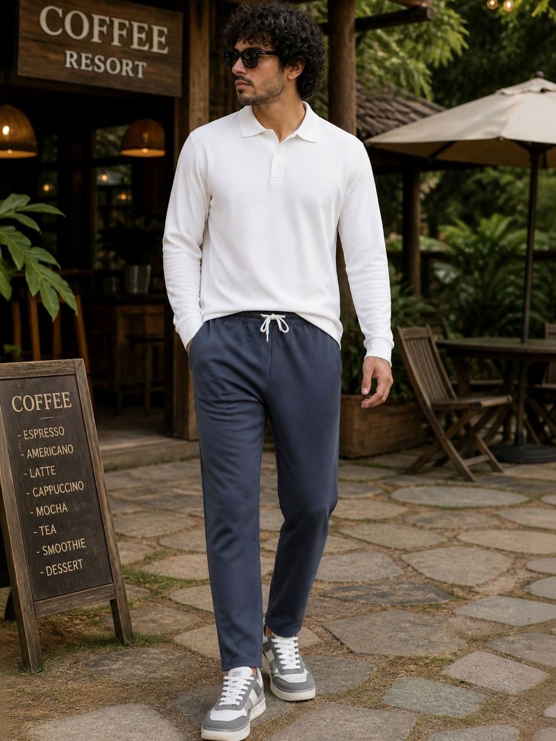 MaverIQ Men Regular Fit Textured Track Pants-image-11