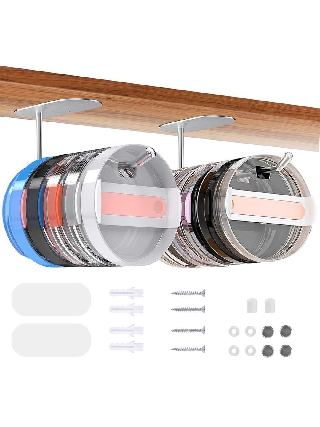 MAYCREATE Silver-Toned & Silver-Toned 2 piece Solid Stainless Steel-picture-11