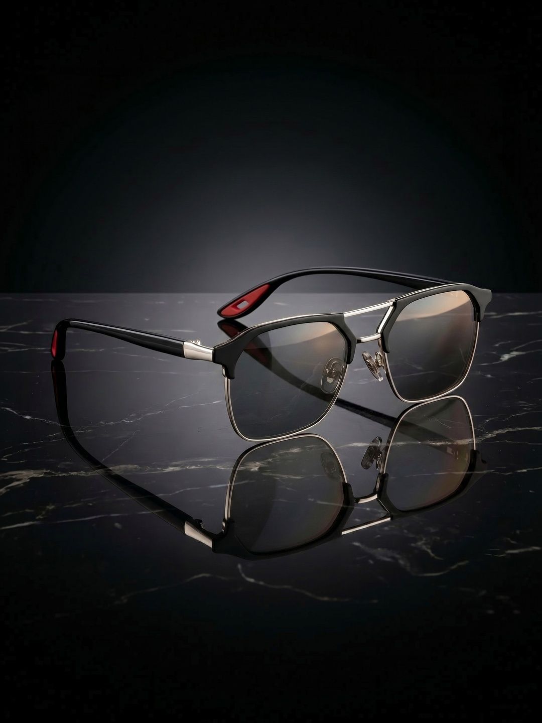 Jiebo Men Black Lens & Silver-Toned Other Sunglasses with-picture-50