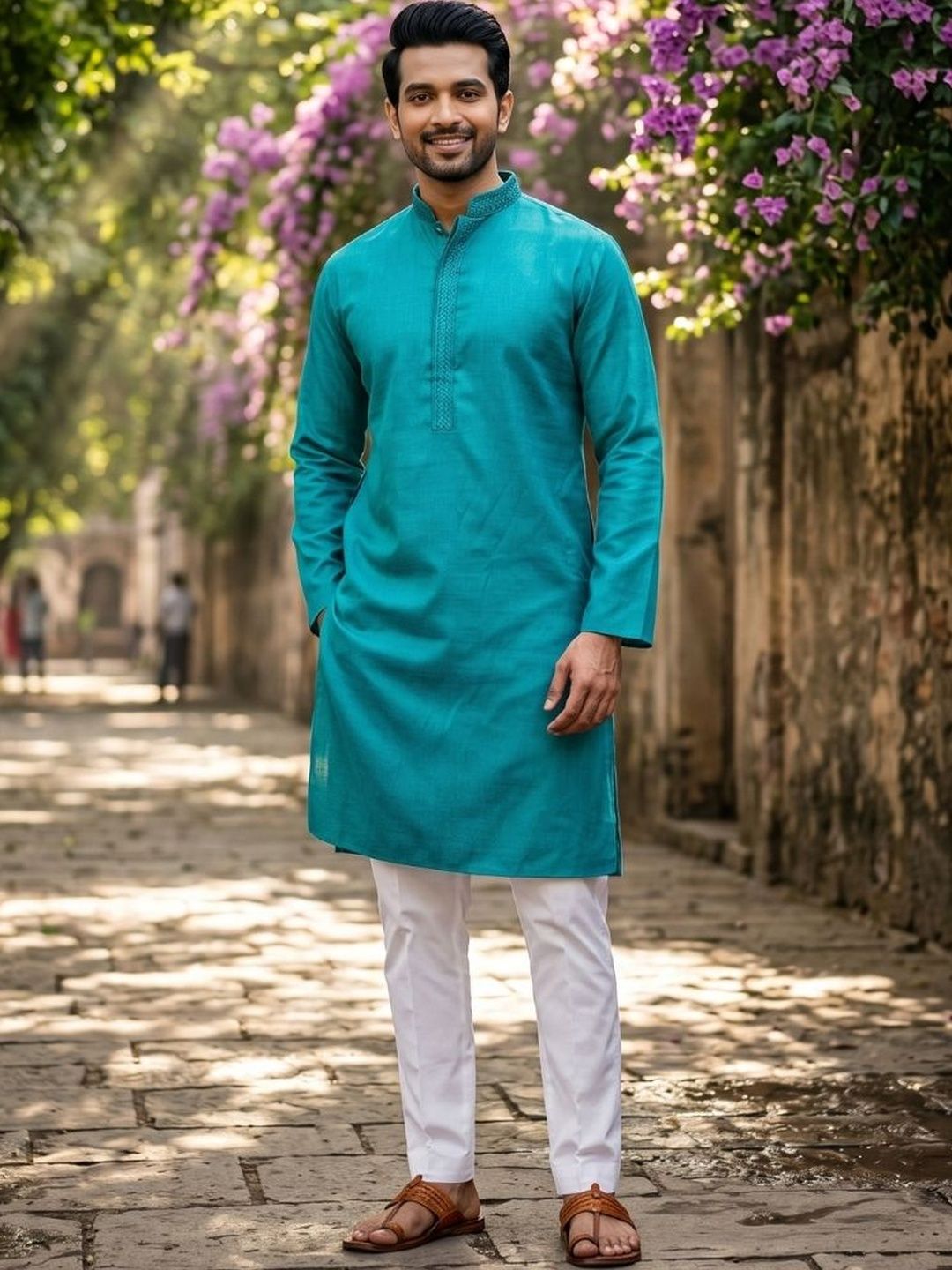 PulseIQ Men Thread Work Kurta-picture-45