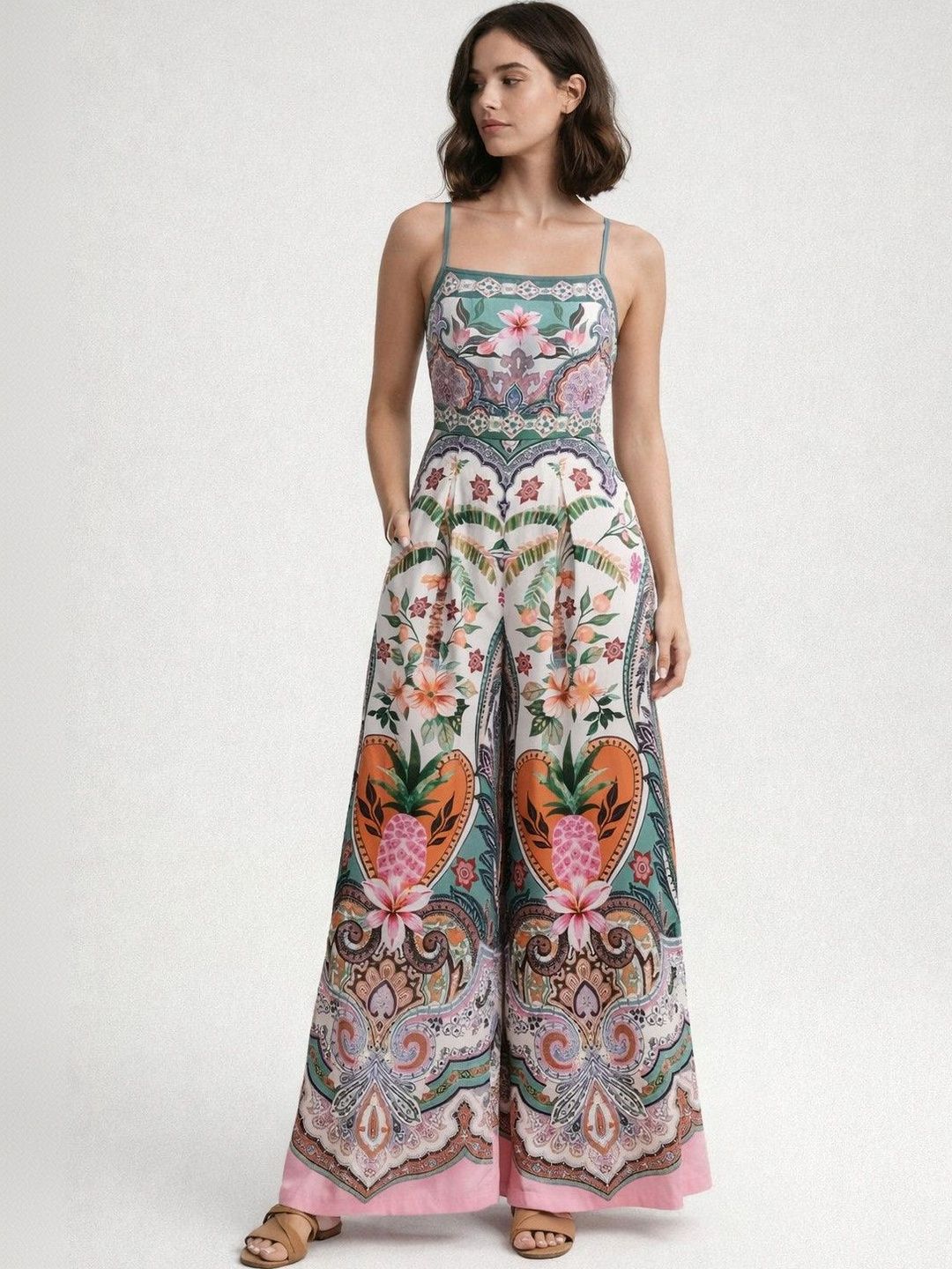 Routes by All About You Printed Culotte Jumpsuit with Embellished-picture-13