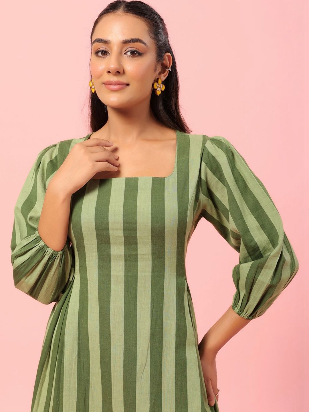 anayna Striped A-Line Maxi Dress-picture-36