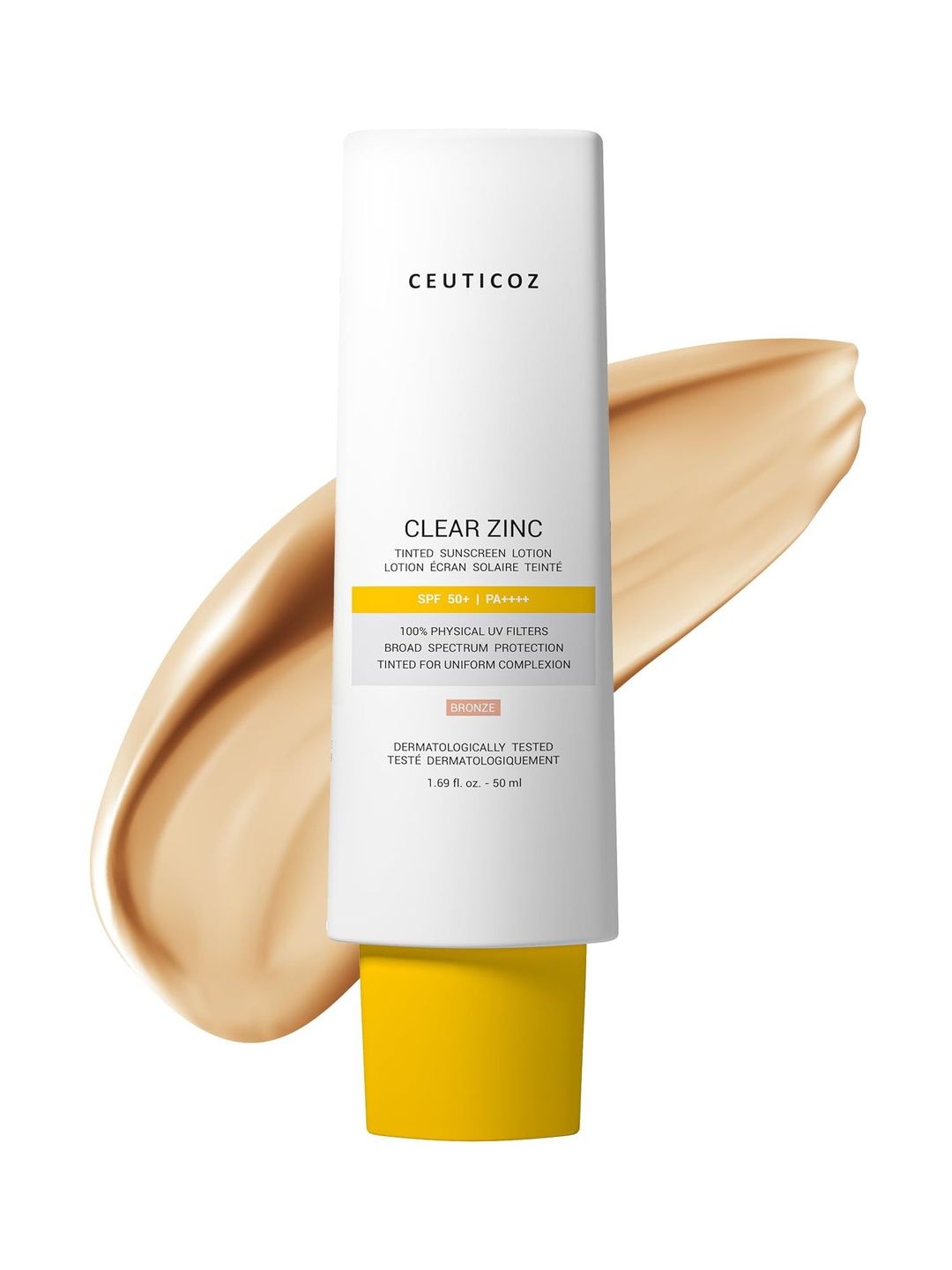 CEUTICOZ Clear Zinc Tinted Sunscreen Lotion SPF50+ - 50 ml - Bronze-image-8