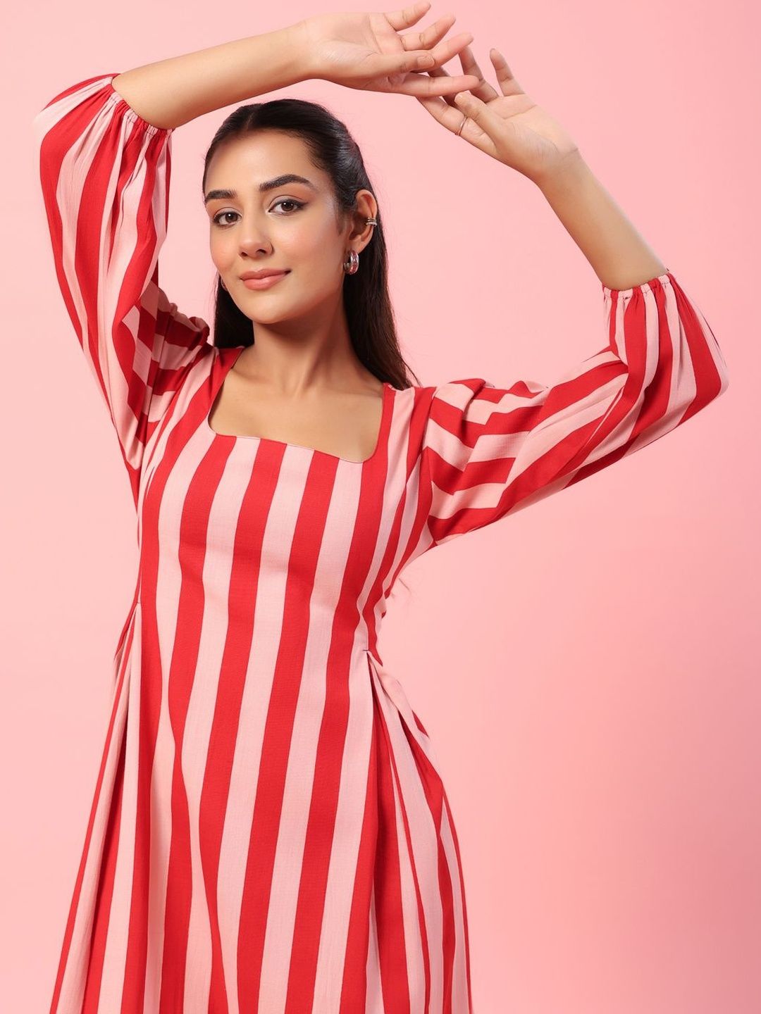 anayna Striped A-Line Maxi Dress-picture-43