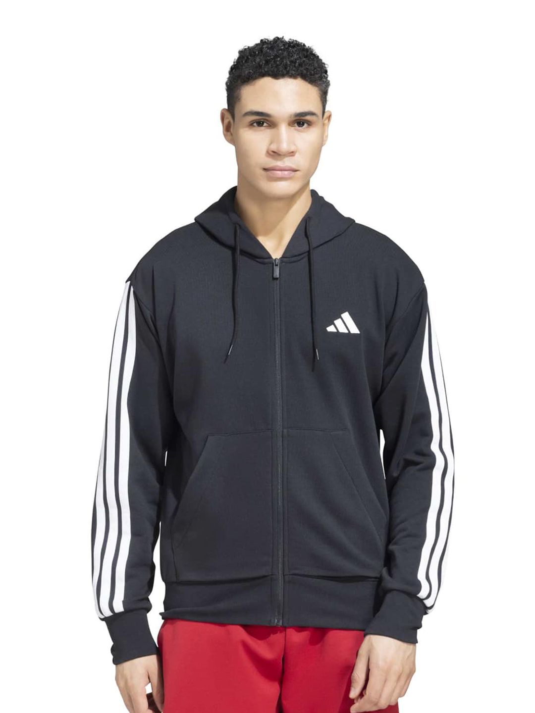 ADIDAS M 3S FT FZ HD Printed Hooded Sweatshirt-picture-38