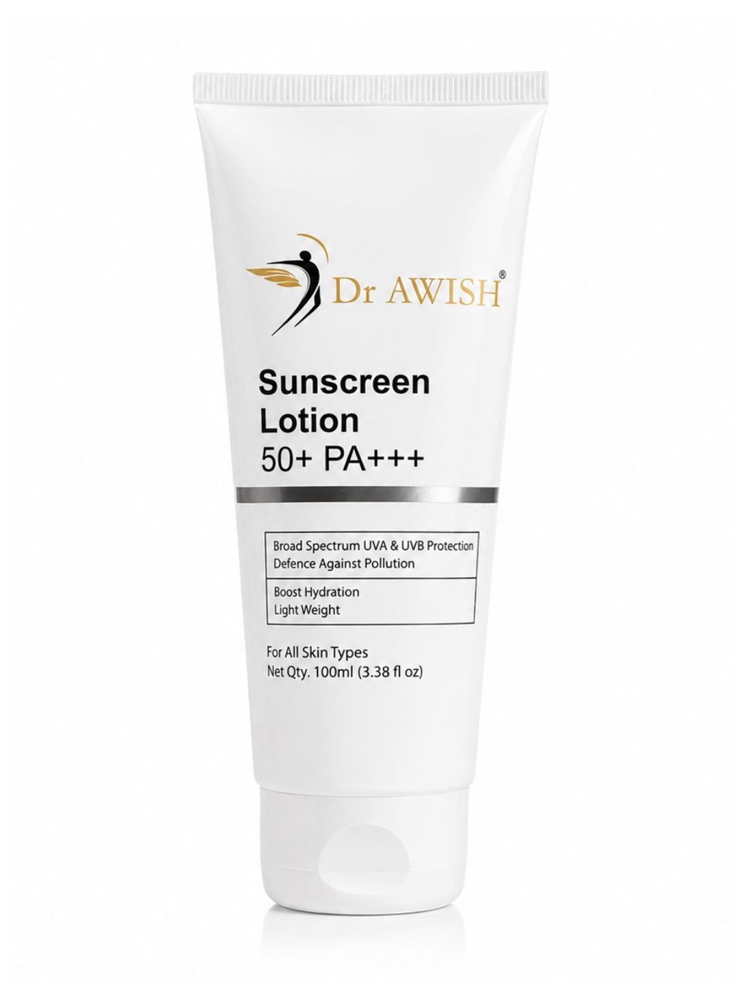 Dr AWISH Hydrating Sunscreen Lotion SPF50+ - PA+++ - 100 ml-image-1