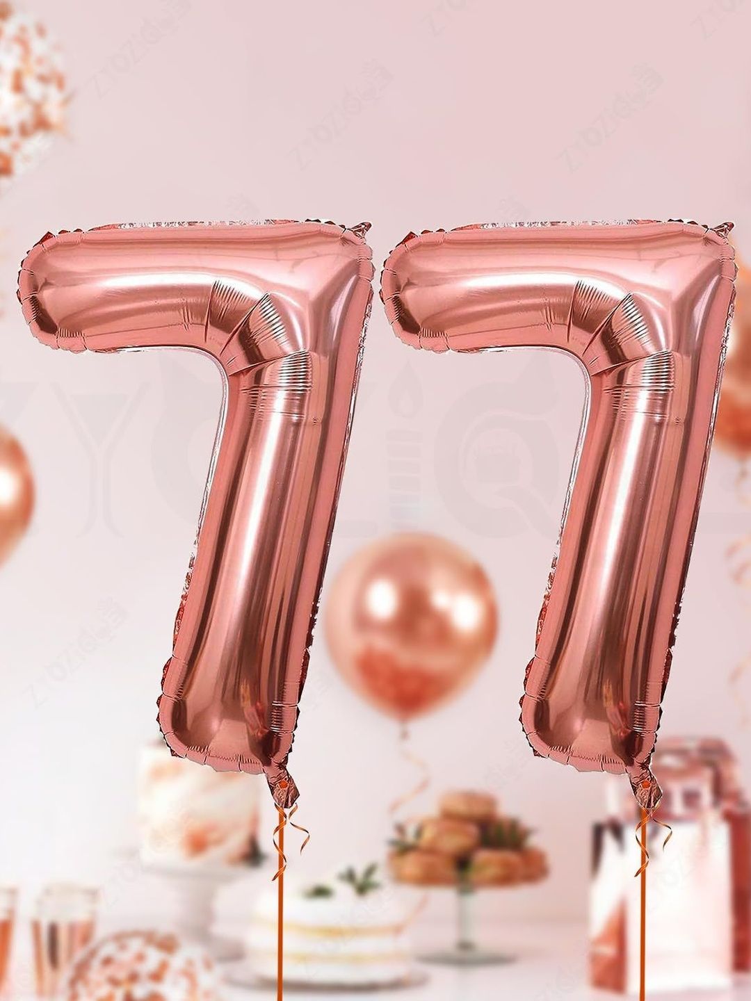 ZYOZI Rose Gold 77 Number Foil Balloons-picture-47