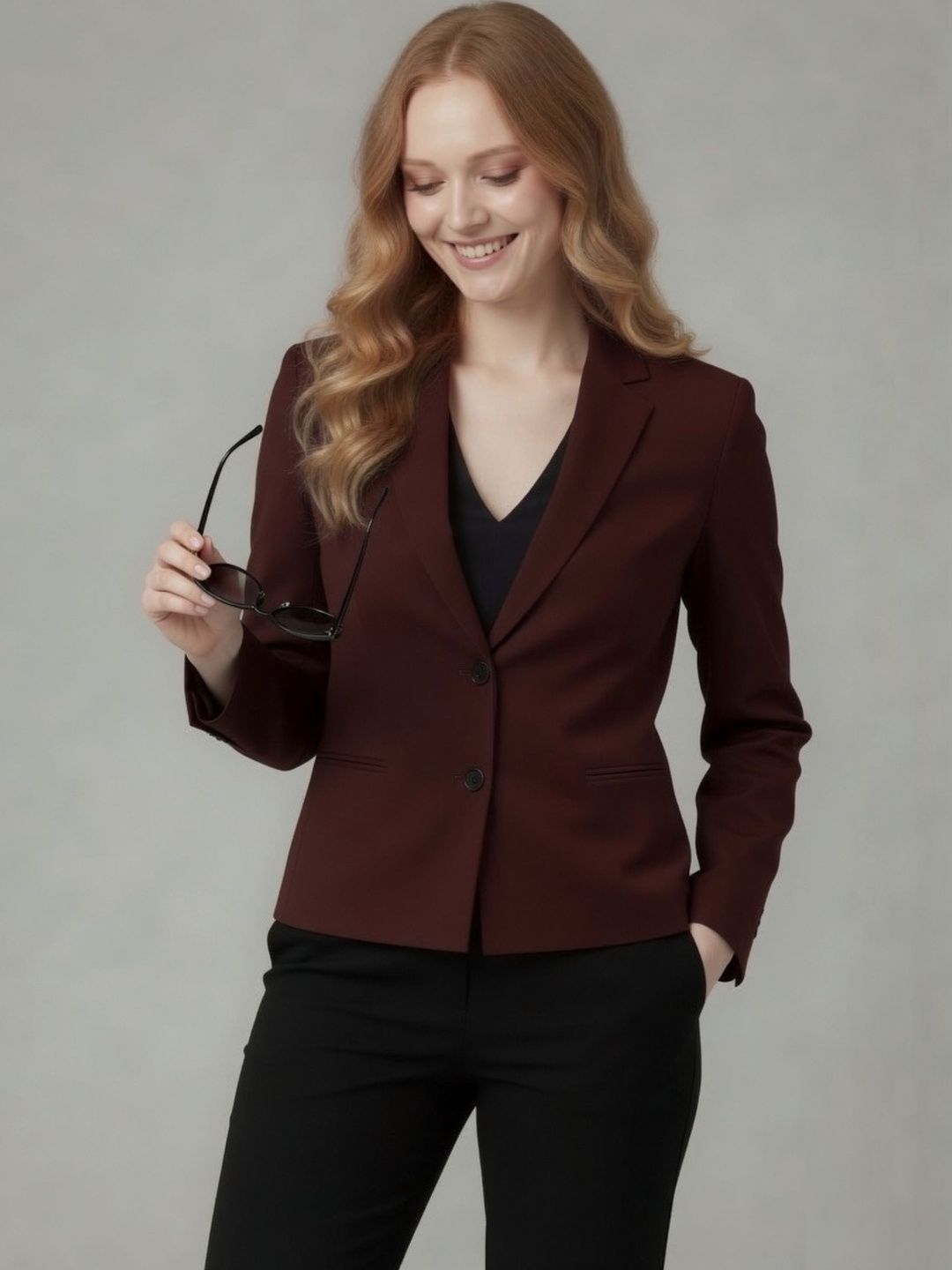 BAESD Notched Lapel Single-Breasted Casual Blazers-picture-44