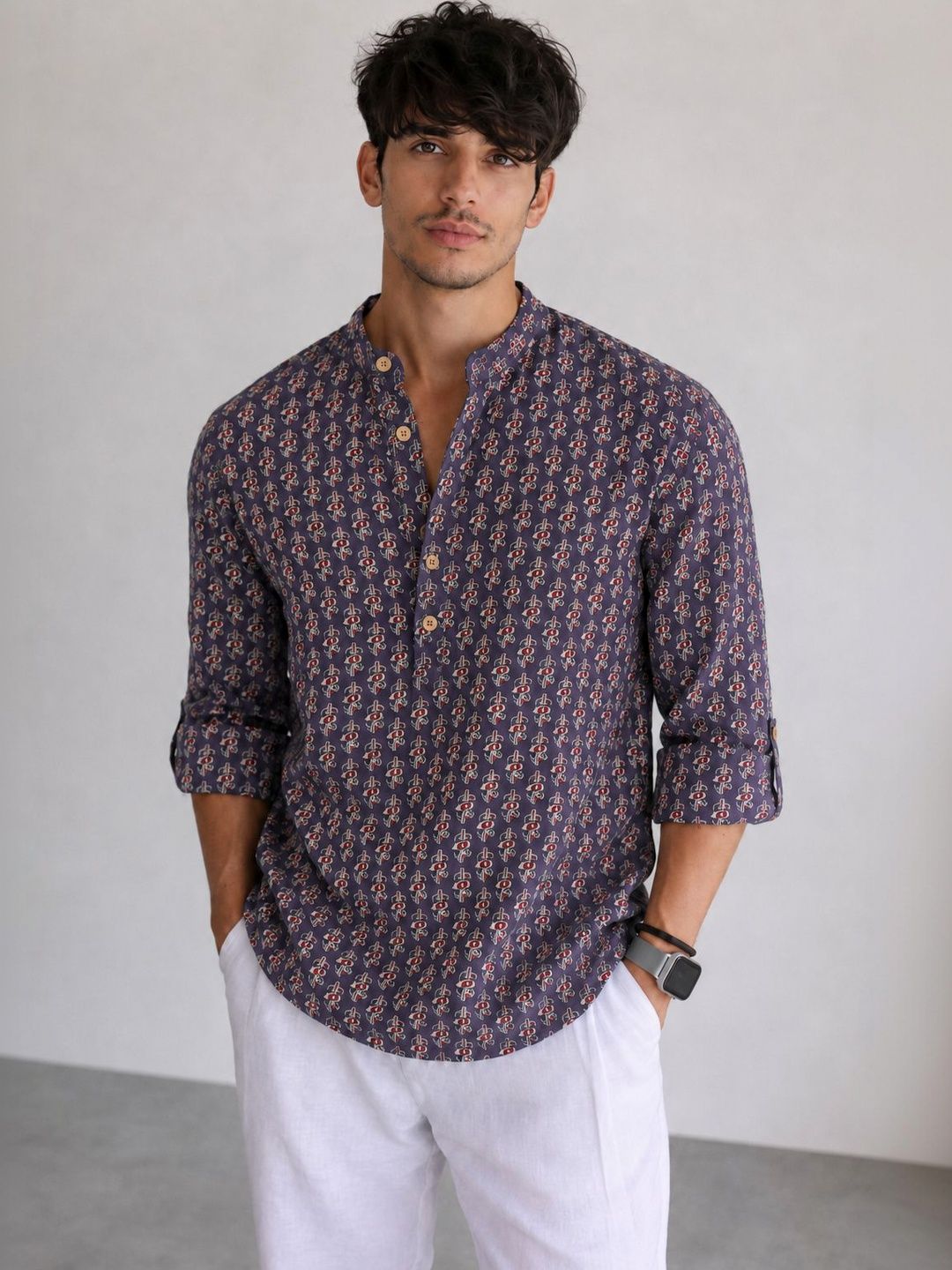 Anouk Men Ethnic Motifs Printed Indie Prints Kurta-picture-29