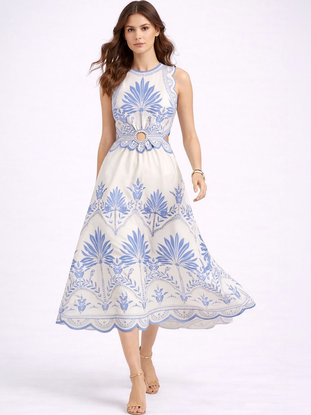 Routes by All About You Bohemian Embroidered A-Line Midi Dress-picture-42