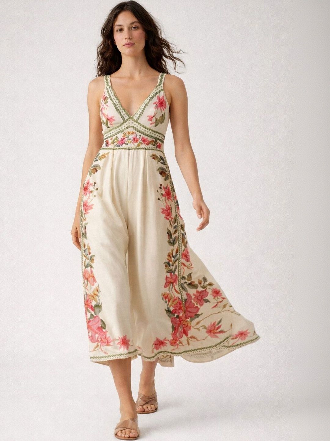 Routes by All About You Printed Culotte Jumpsuit with Embroidered-picture-38