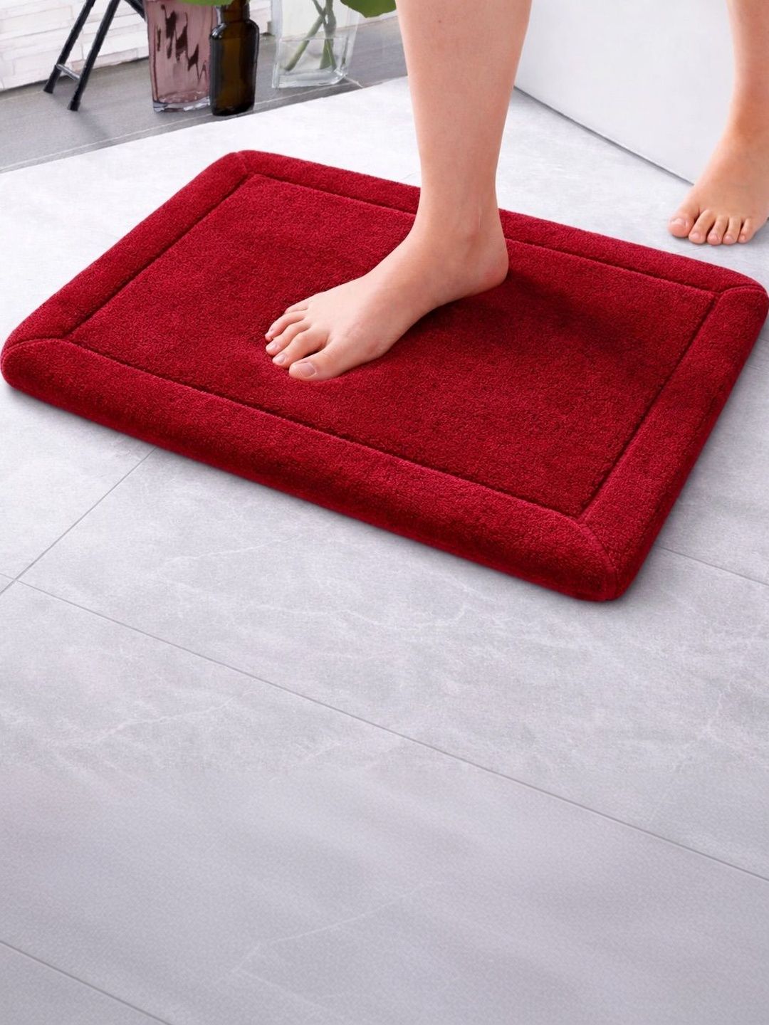 elanorhomes Maroon Anti-Slip High Absorbent Doormats-image-21