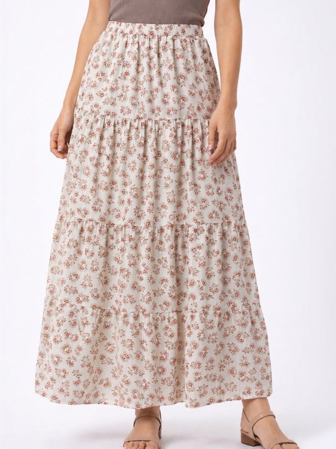 NoBarr Women Floral Maxi Tiered Skirt-picture-37