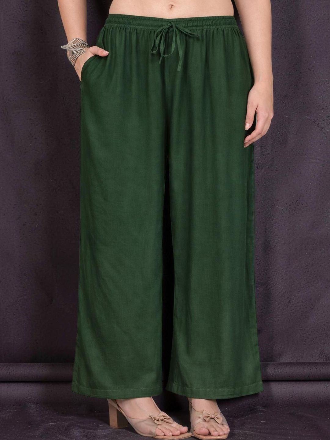 KALINI Women Flared Ethnic Palazzos-picture-32