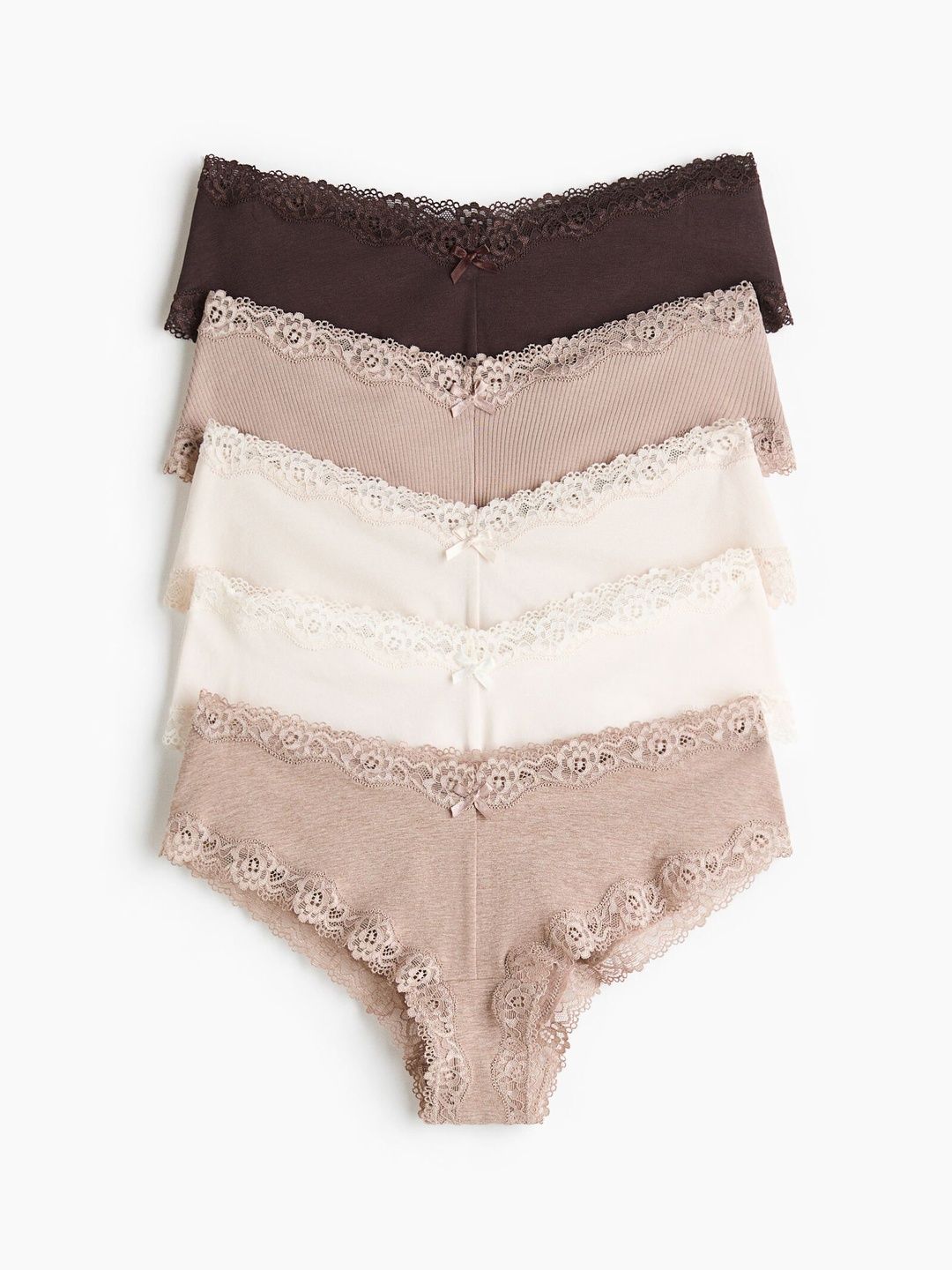 H&M 5-Pack Cotton and Lace Hipster Briefs-picture-15