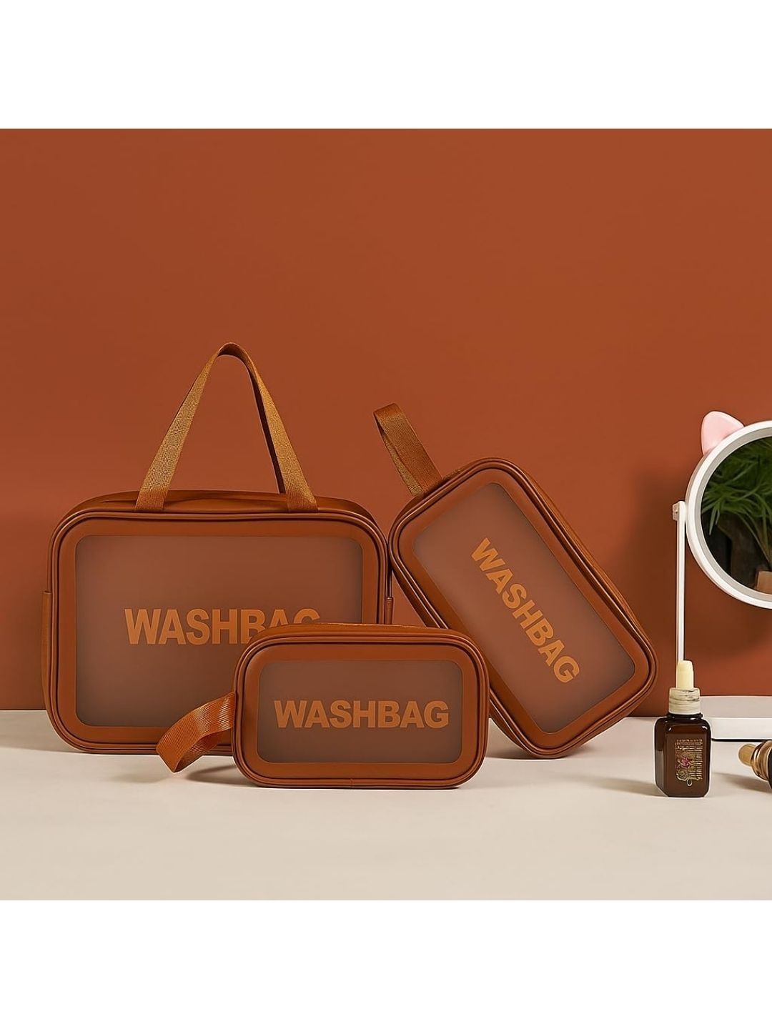 WeCoCo Brown Set of 3 Regular Multi-Utility Organisers-image-49
