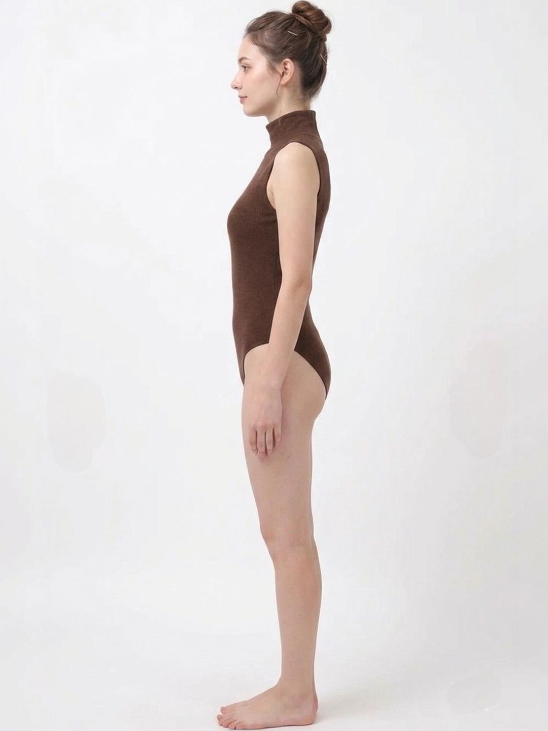 TRENDY ERA Ribbed High Neck Bodysuit-picture-42