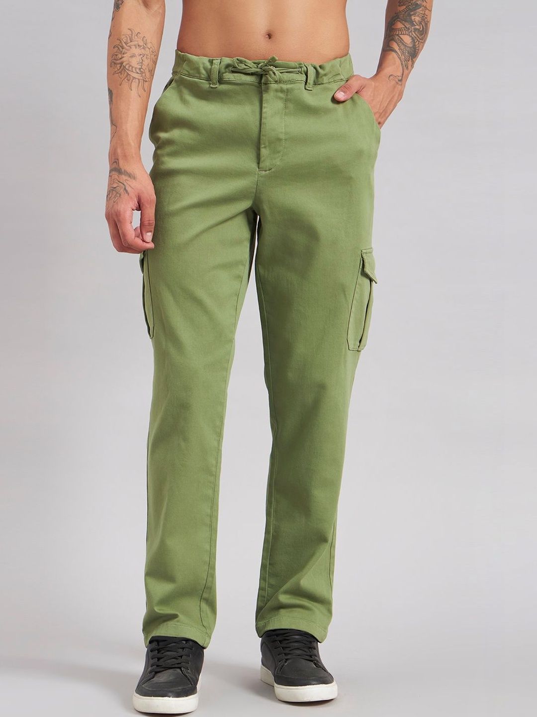 Sand Dunes Men Straight Fit Cargos Trousers-picture-20