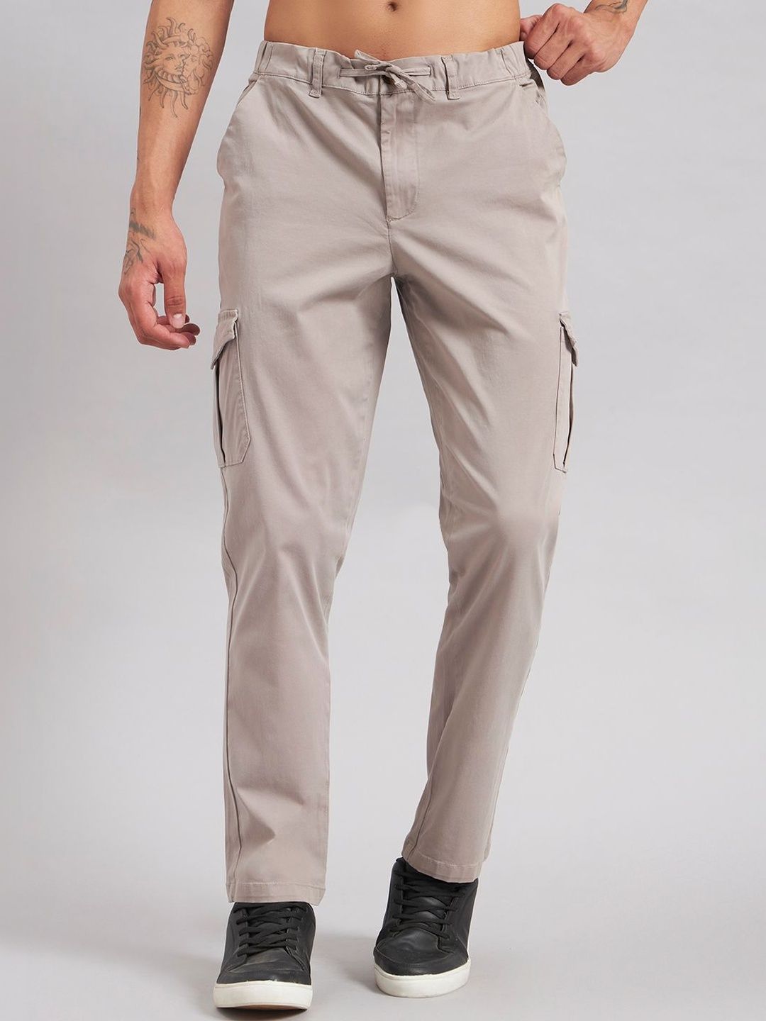 Sand Dunes Men Straight Fit Cargos Trousers-picture-19