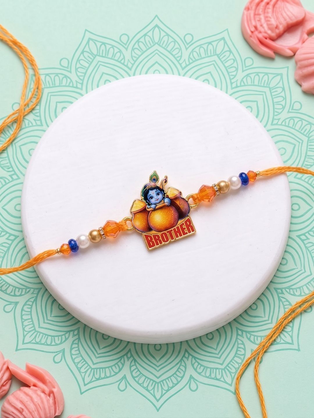 PANASH Krishna Shaped Kids Rakhi With Roli Chawal-picture-27
