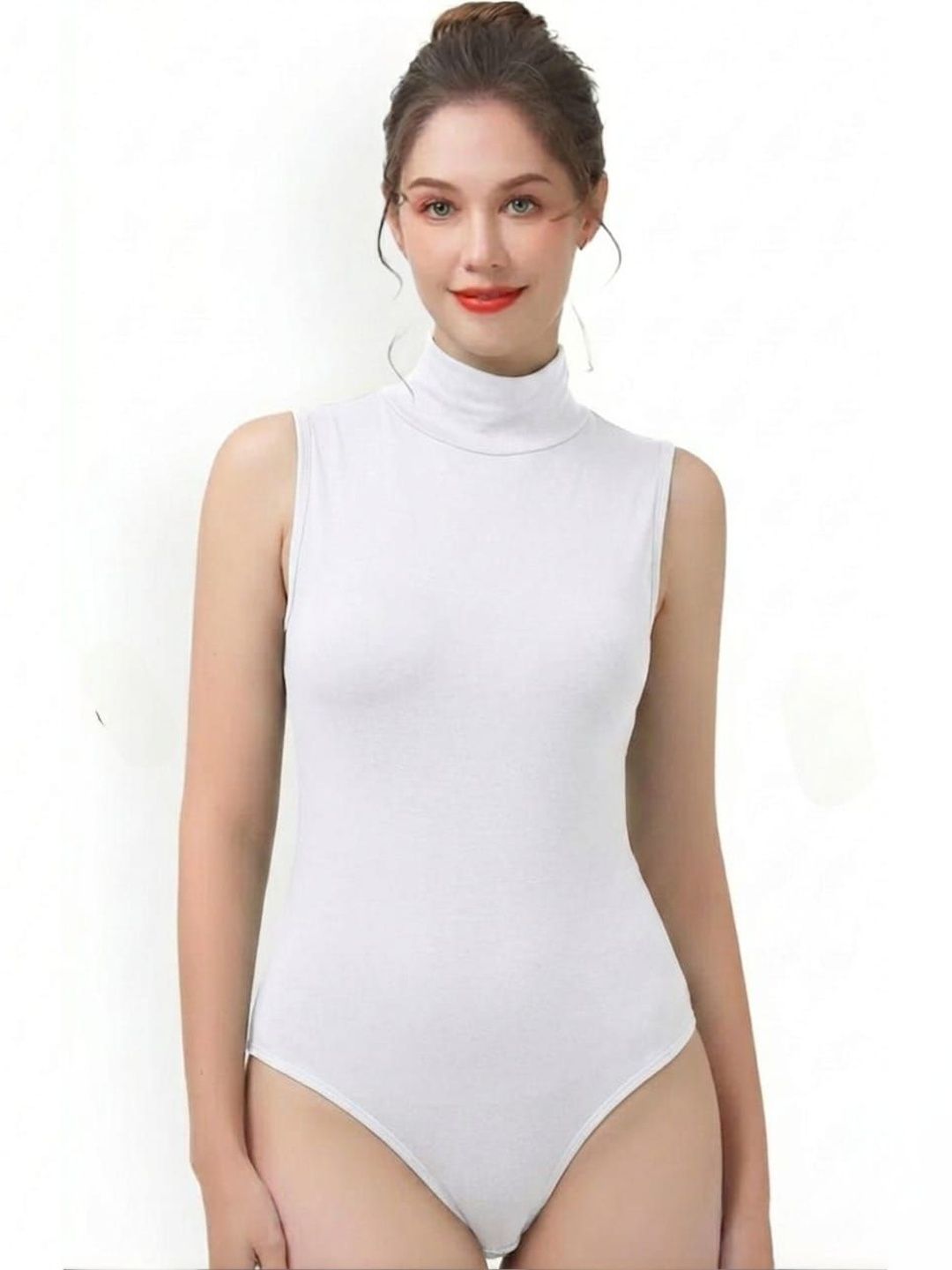 TRENDY ERA Ribbed High Neck Bodysuit-picture-36