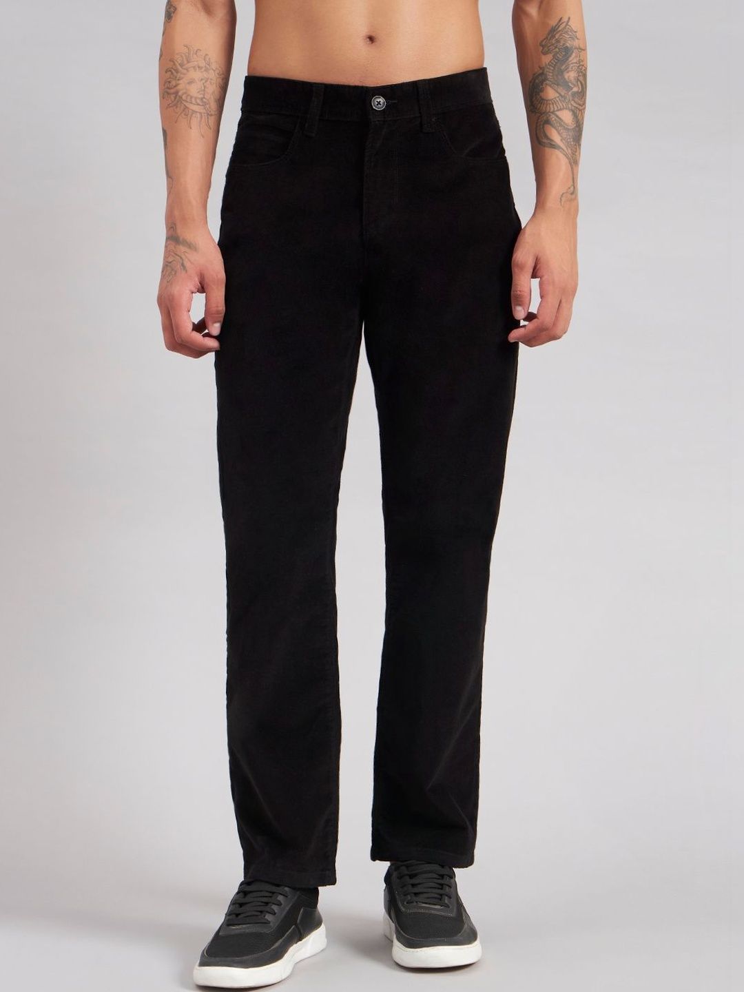Sand Dunes Men Straight Fit Corduroy Trousers-picture-22