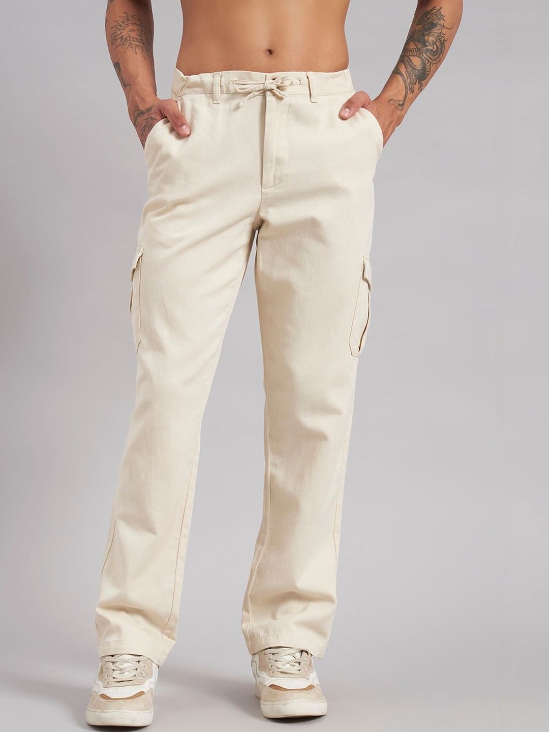 Sand Dunes Men Straight Fit Cargos Trousers-picture-43