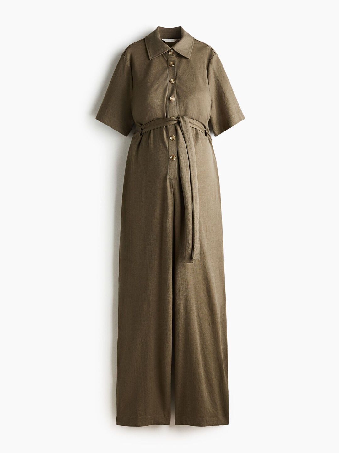 H&m Mama Short-sleeved Tie-belt Jumpsuit-picture-29