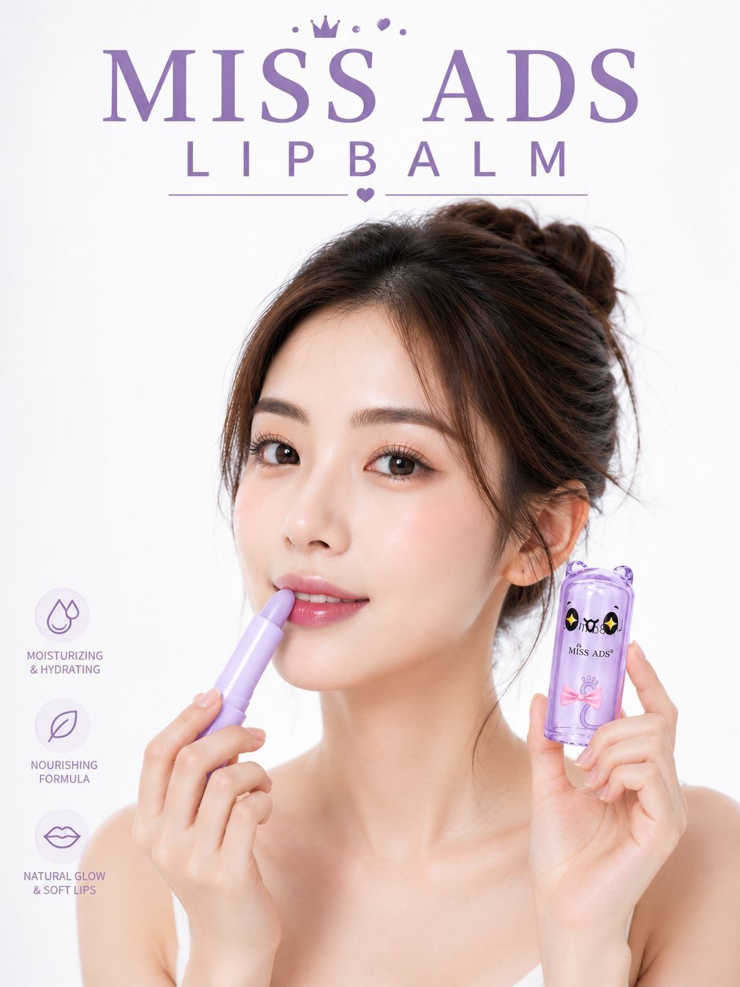 MISS ADS Fruit Hydrating Lip Balm Stick - 4 g - MALB06 - Pink-picture-45