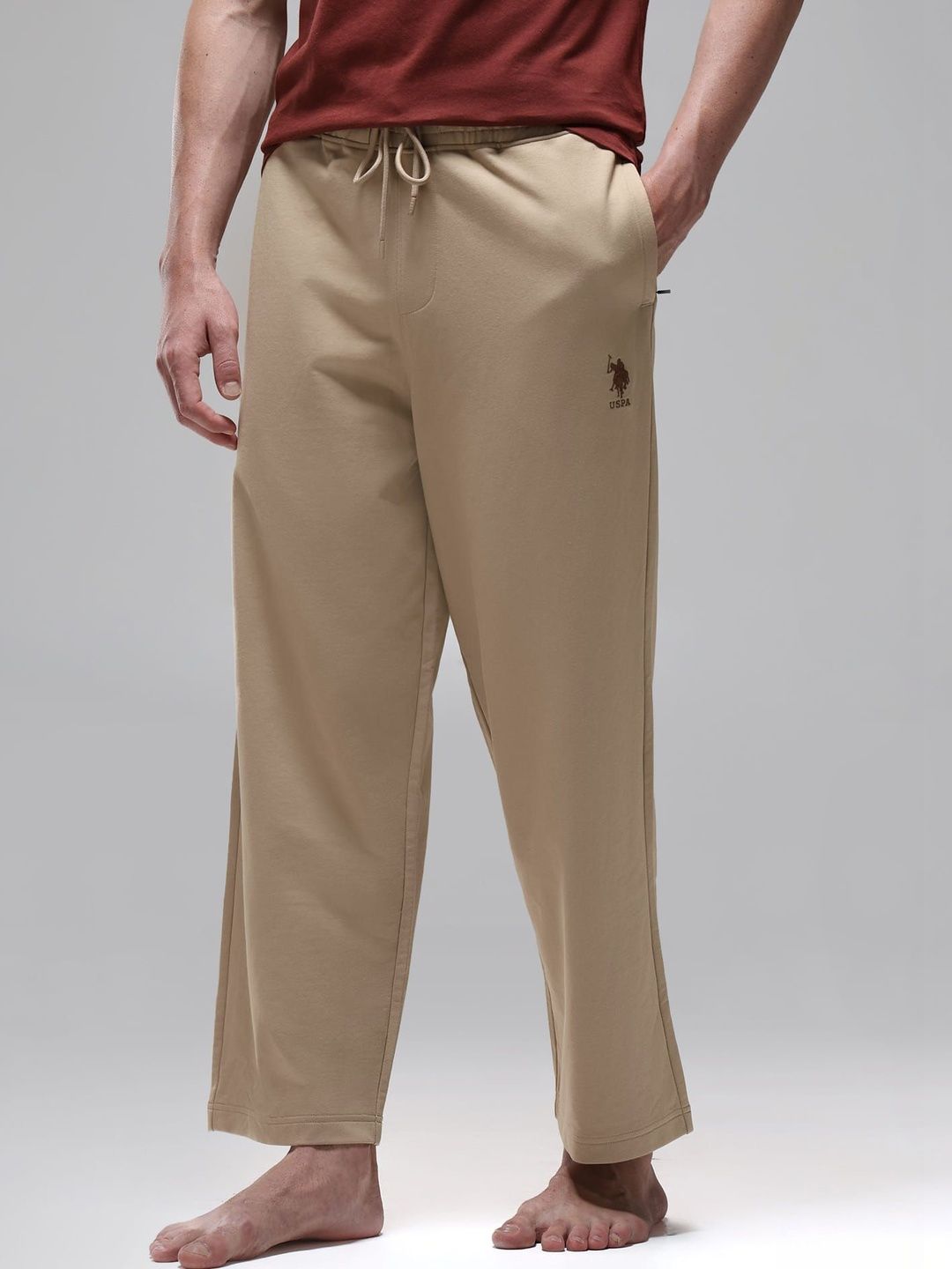 U.S. Polo Assn. Cotton Mid-Rise Straight Lounge Pants-picture-23
