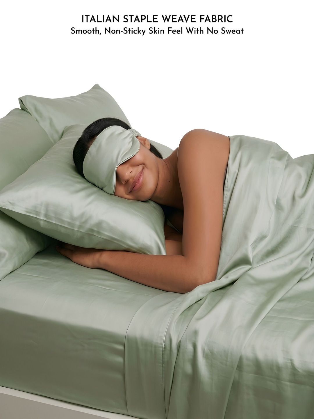 Zarf Green 350 TC King Bedsheet with 2 Pillow Covers-picture-35
