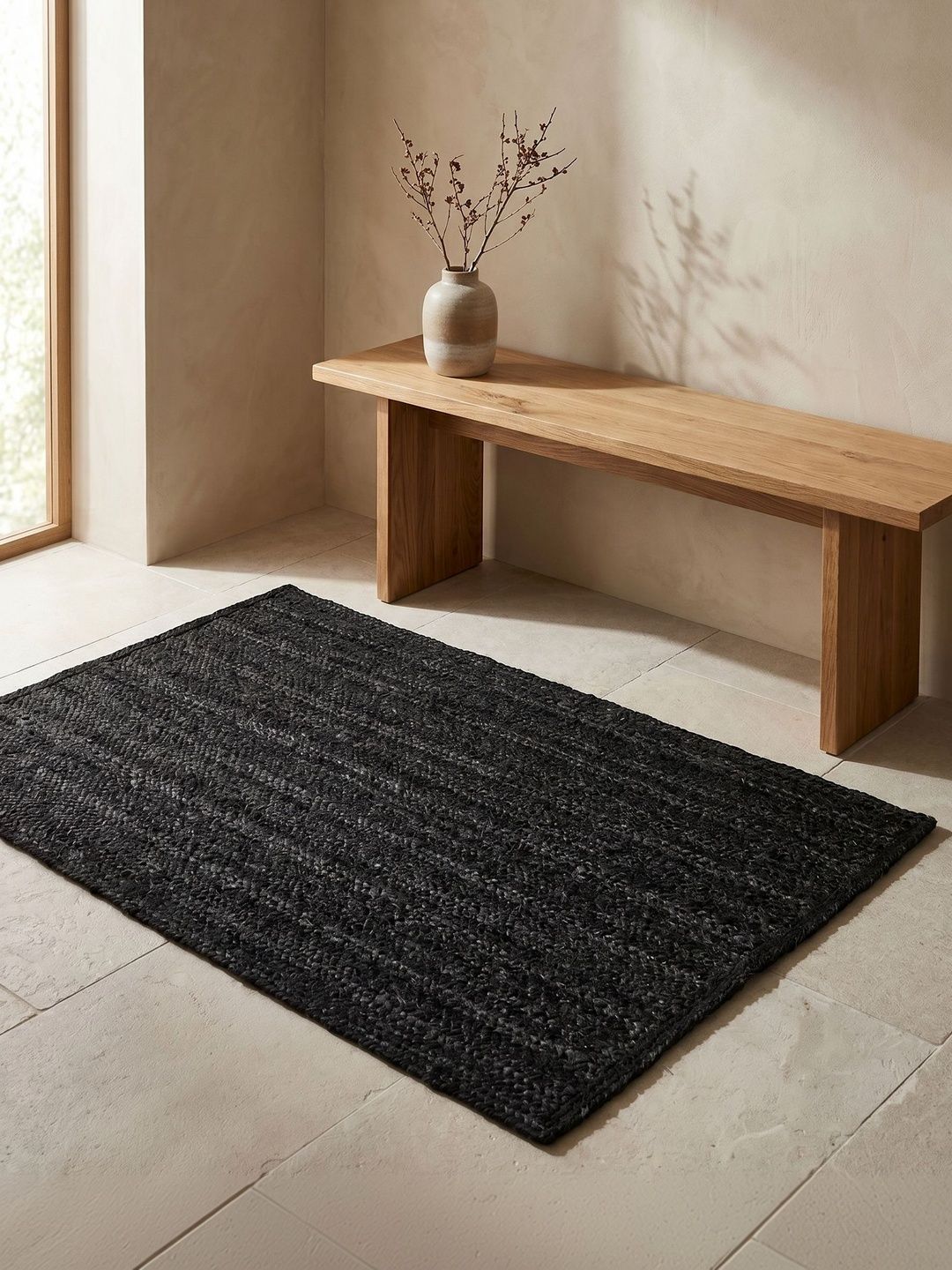 ASTERLANE Black Solid Handmade Other Carpet-picture-5