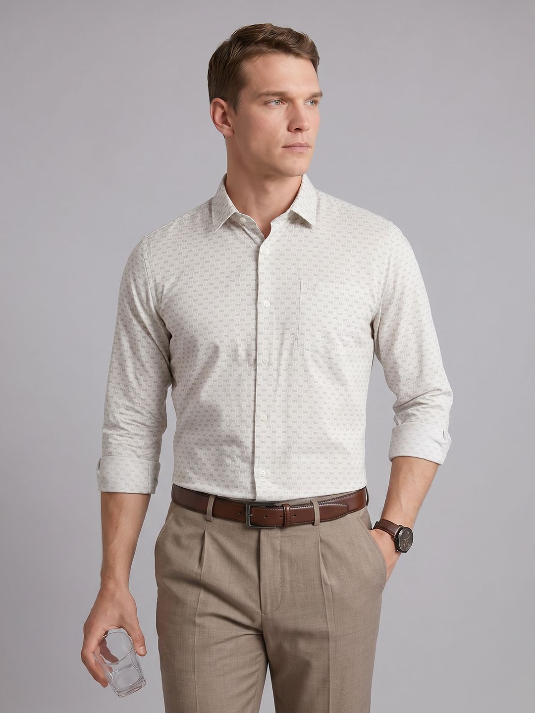 Blackberrys Printed Pure Cotton Formal Shirt-picture-53