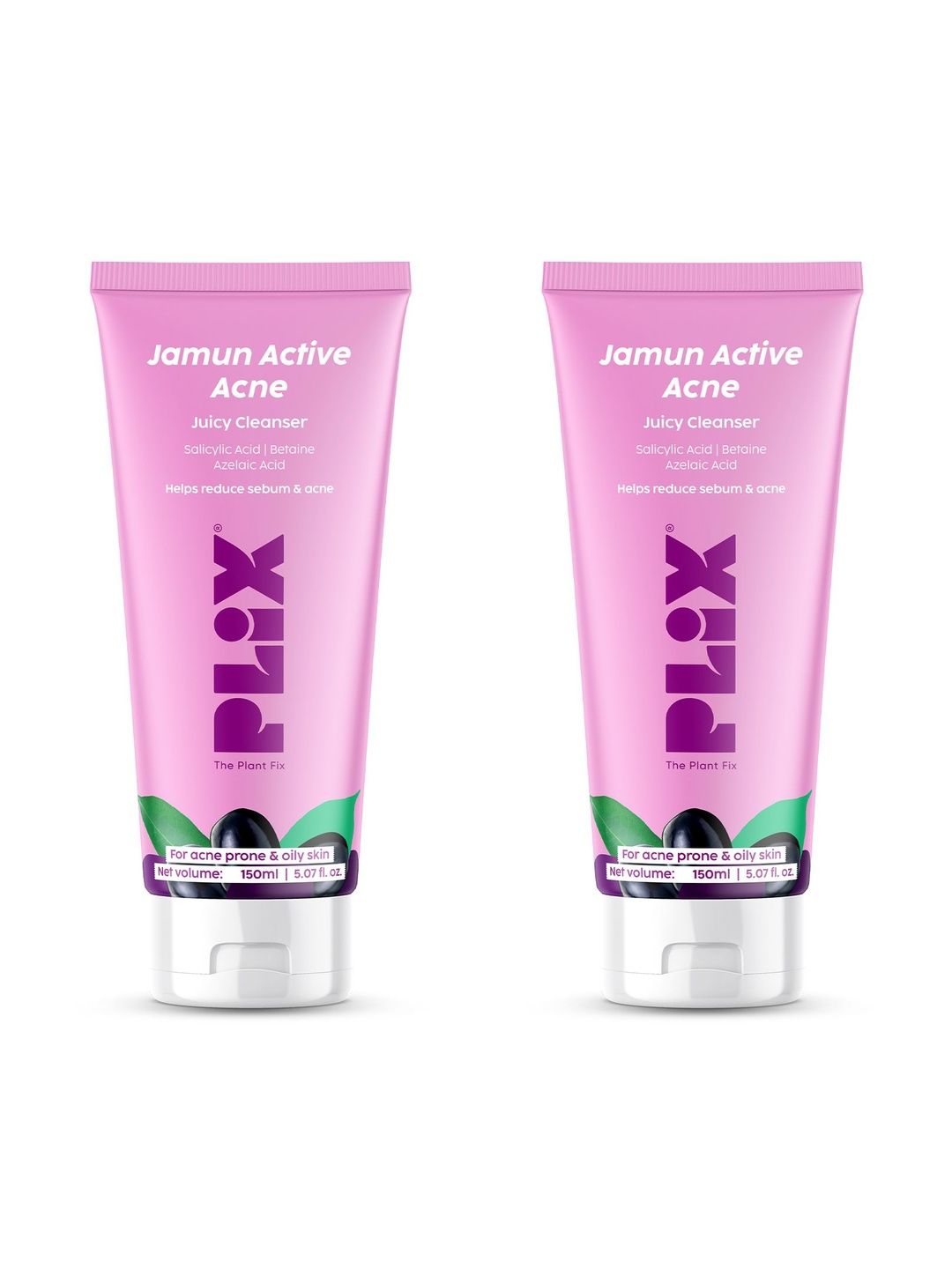 PLIX THE PLANT FIX Set Of 2 Jamun Active Acne 0.5% Salicylic Face Wash - 150 ml Each-image-34