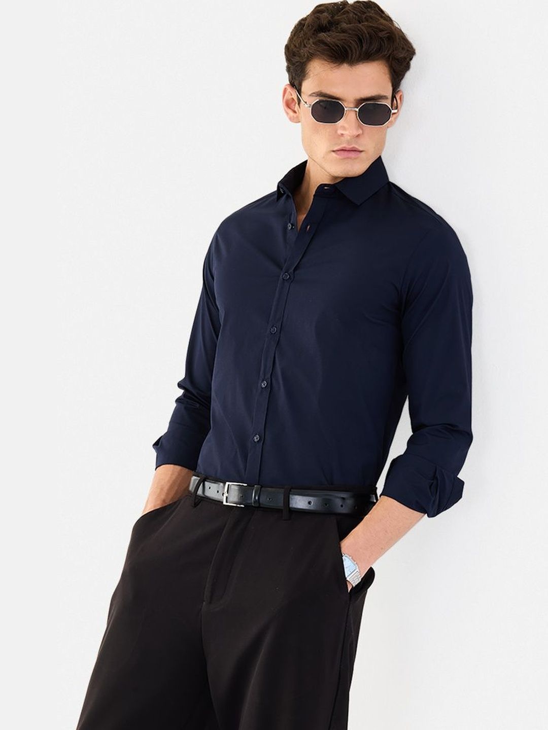Snitch Men Slim Fit Casual Shirt