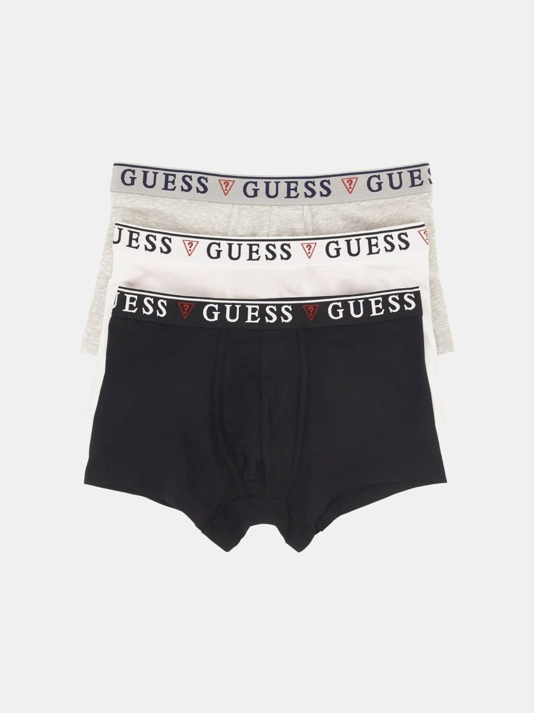 GUESS Pack of 3 Cotton Blend Assorted Solid Trunks-picture-39