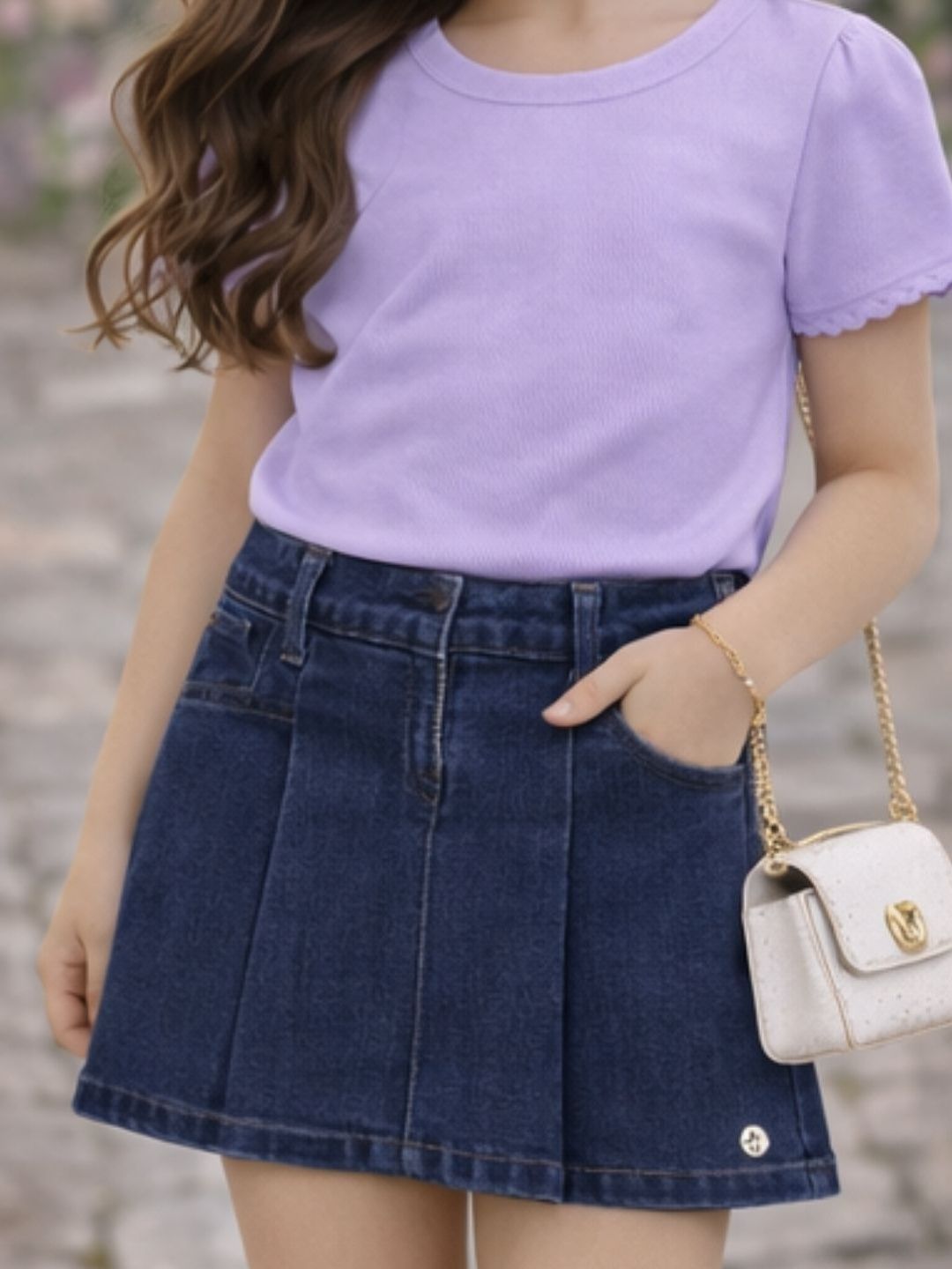 Gini and Jony Girls Denim Mini A-Line Skirt-image-41