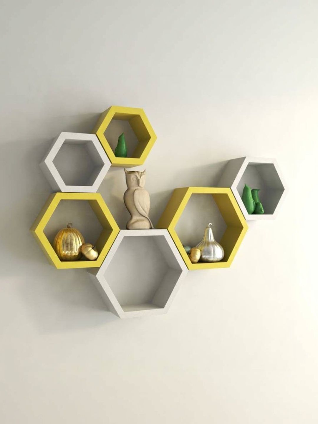 khusubh decor Yellow & White Wood-image-32