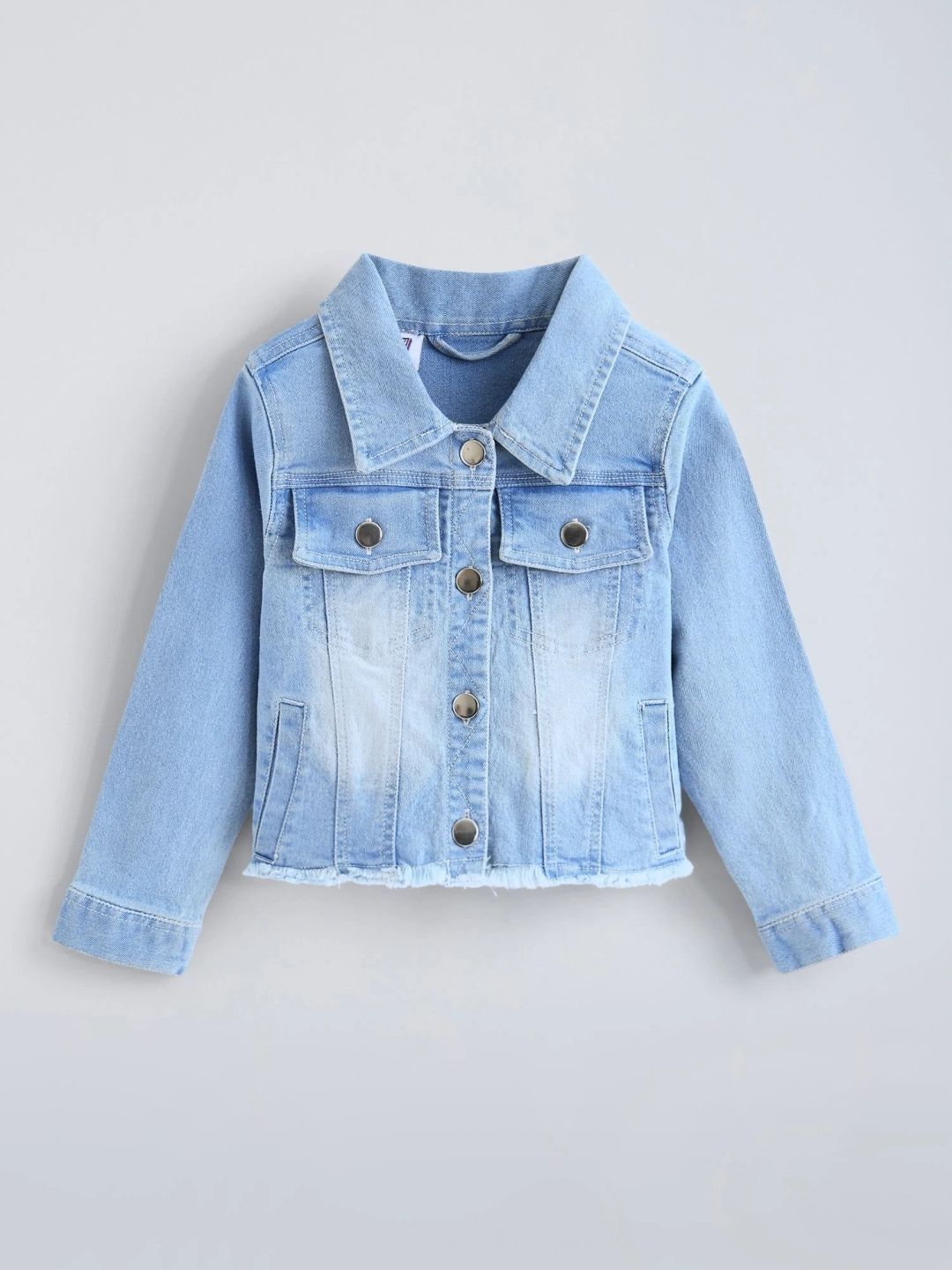 Hopscotch Girls Spread Collar Denim Jacket-picture-24