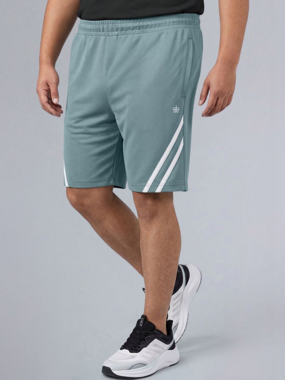 CULT Men Blue Contrast Panel Shorts-image-14