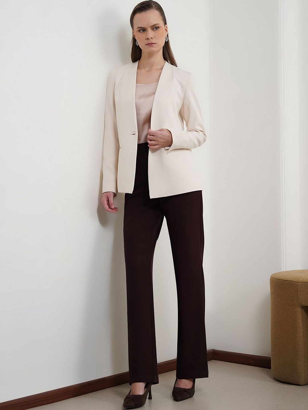 FABLE STREET Collarless Single-Breasted Formal Blazers-picture-26