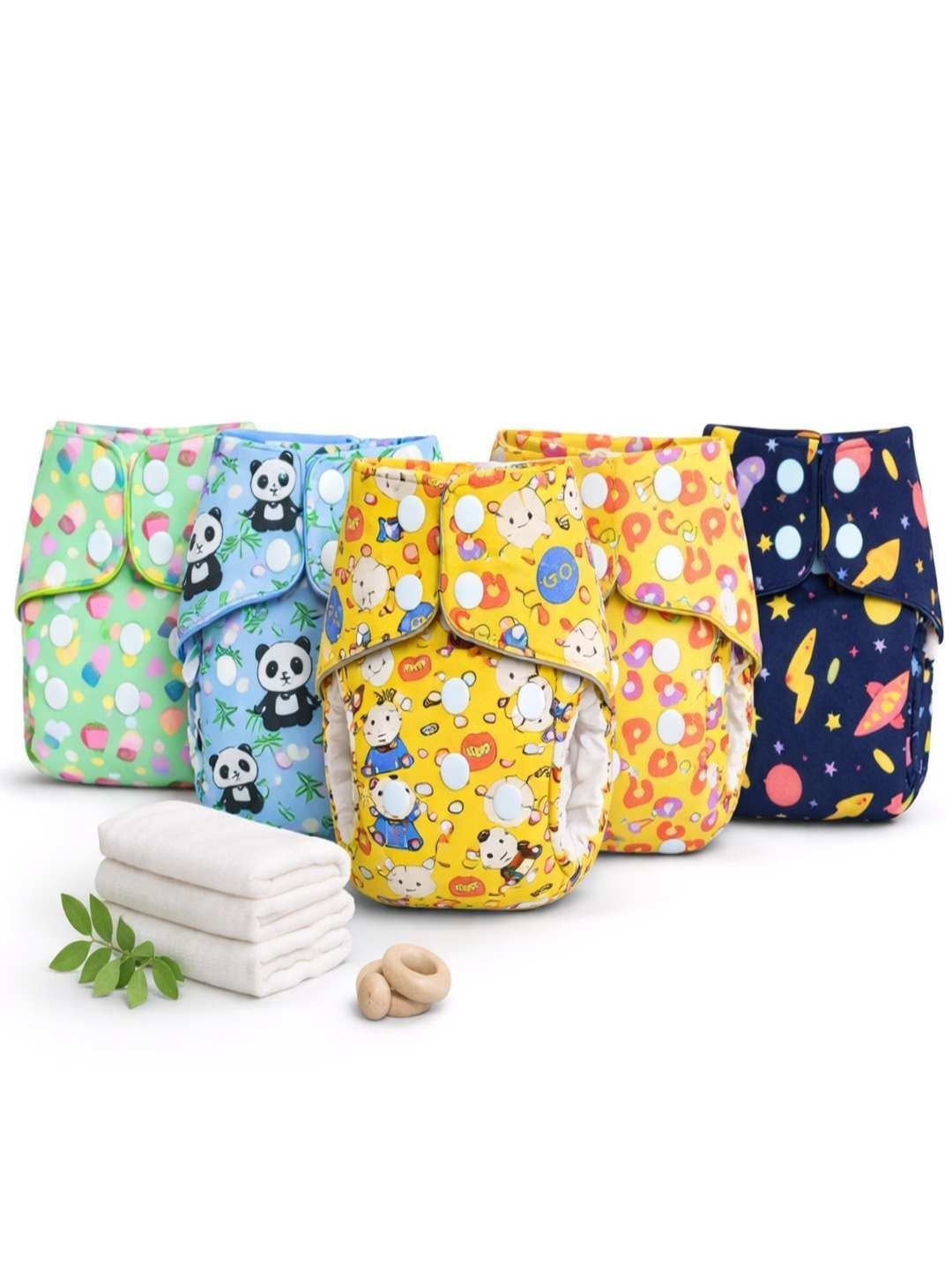 TUMMY Set Of 5 Leakage-proof Advanced Baby Cloth Diapers-picture-41