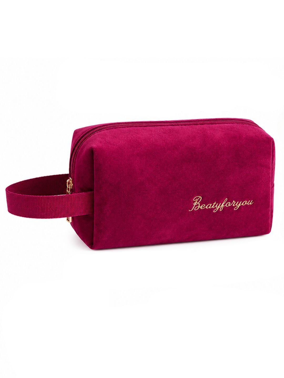 BLUE BEADS Maroon Set of 1 Reusable Makeup Organiser Organisers-image-7