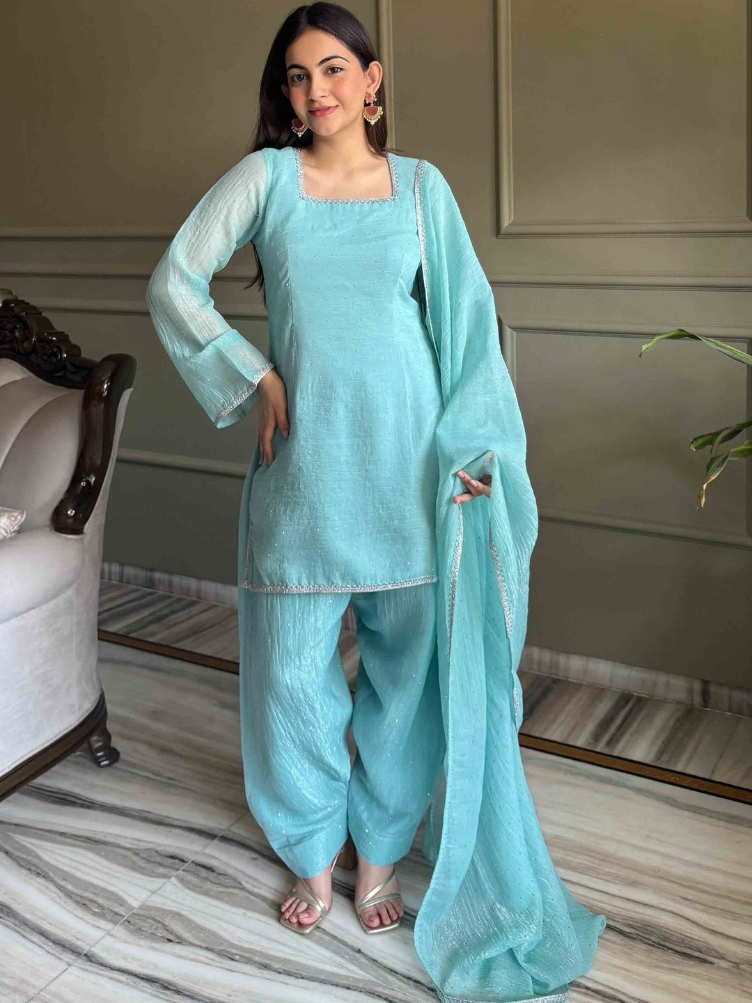 JOOZO WEAR Women Regular Kurta with Patiala & With Dupatta