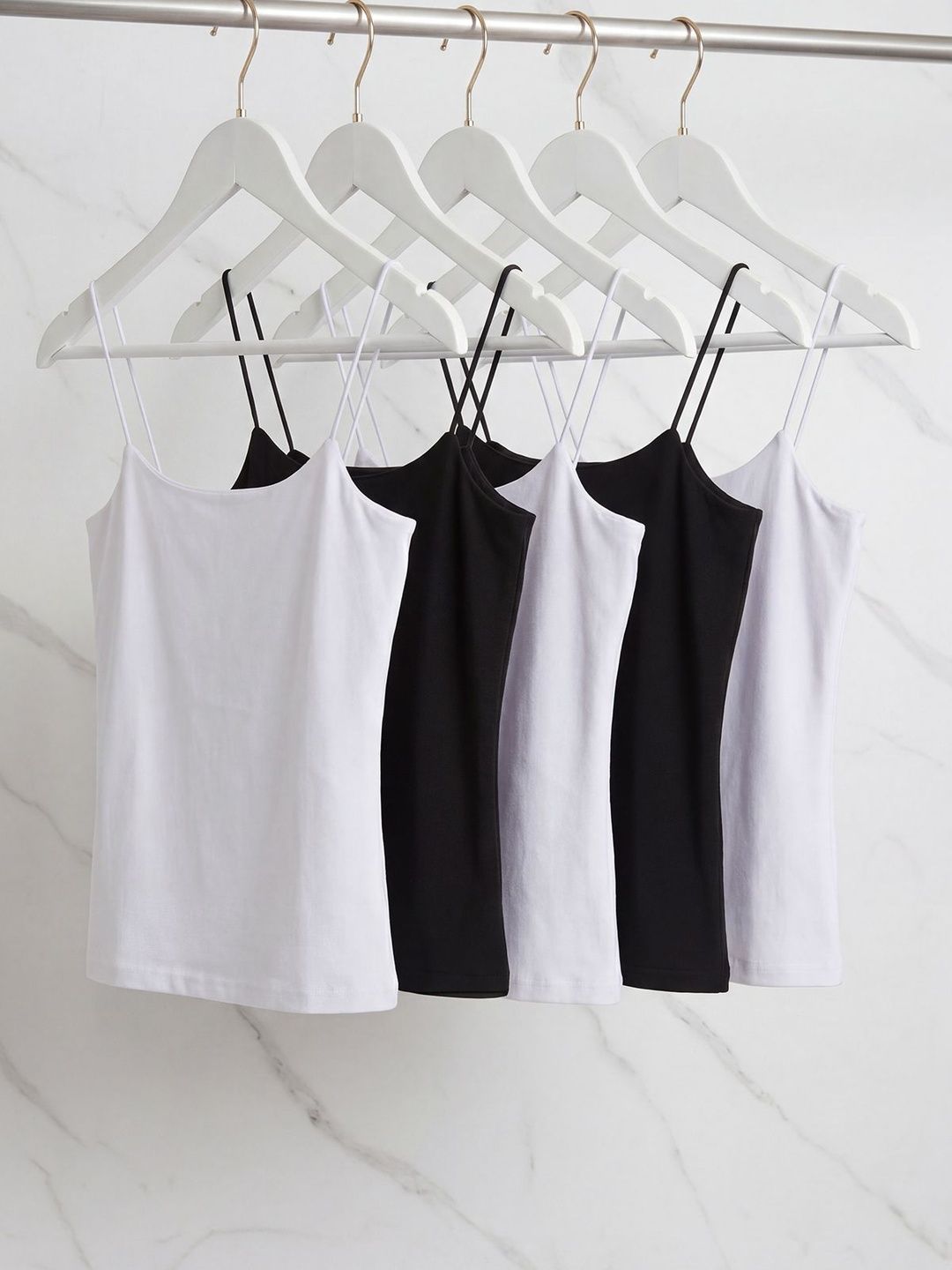 Trendyol Pack Of 5 Non Padded Camisoles-picture-58