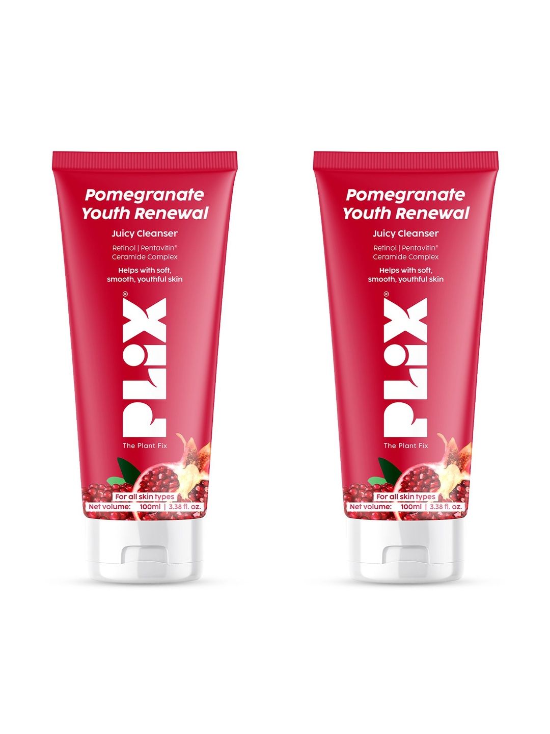PLIX THE PLANT FIX Set Of 2 Pomegranate Youth Renewal Face Wash - 100 ml Each-image-31