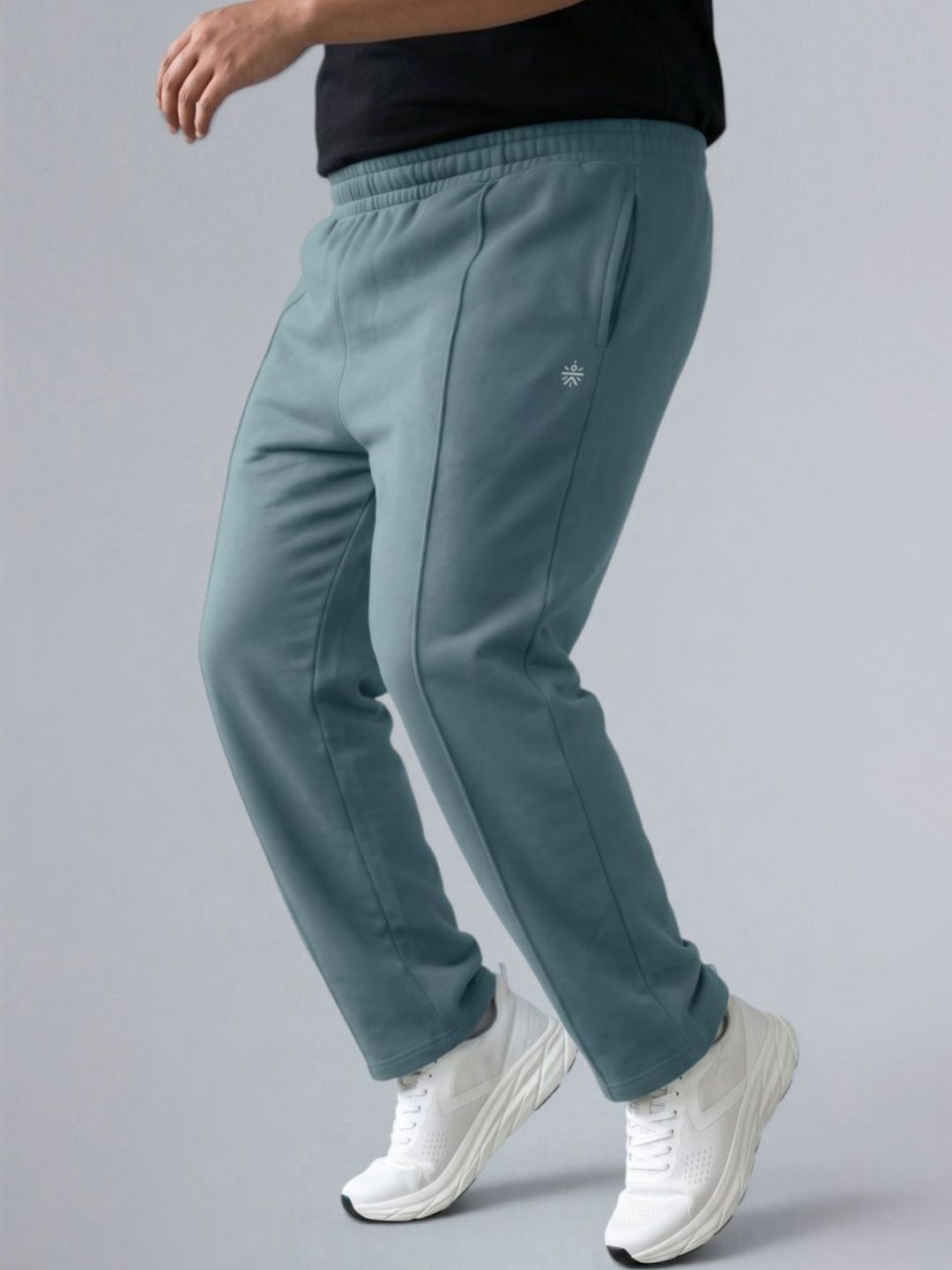 CULT Men's Blue All Day Play Plus Size Straight Fit Trackpants-image-9
