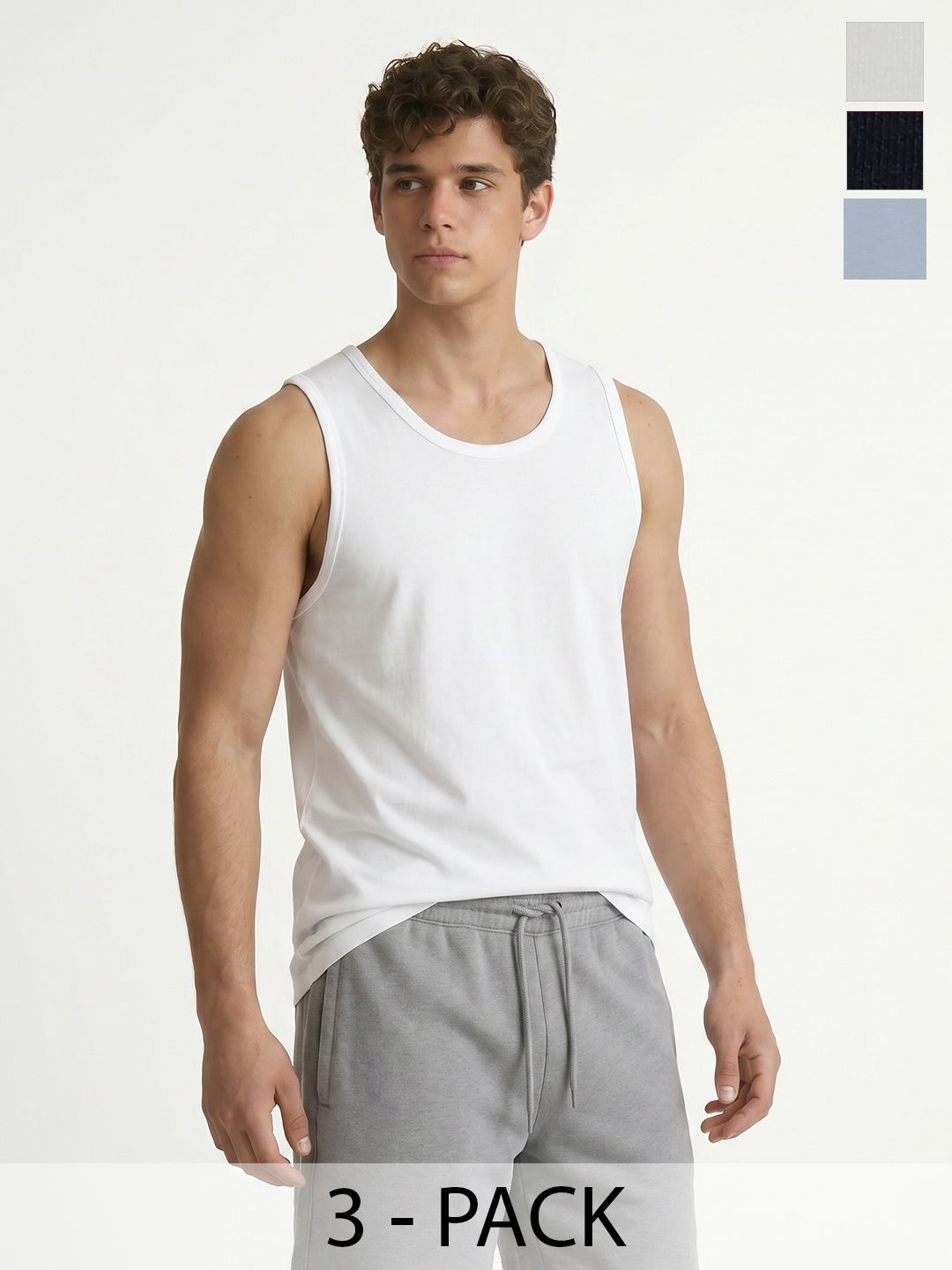 NEXT Pack of 3 Basic Innerwear Vests-picture-29