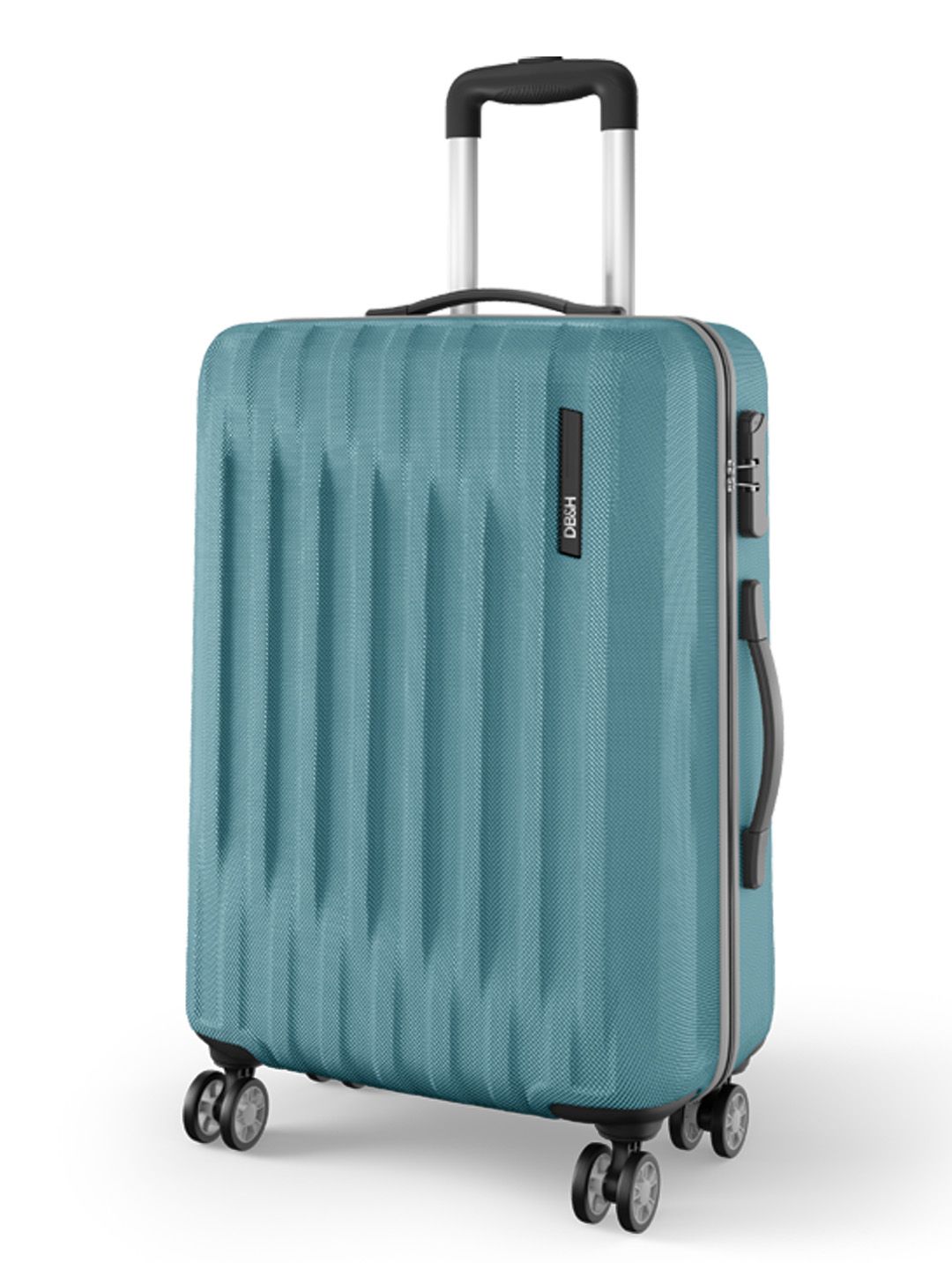 DB&H Cleo Green Polycarbonate 8 Wheel Hard Sided Medium Trolley Bag Suitcase 69cm-picture-37